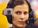 Web reporter <b>Bettina Rahn</b>, of the German company WearX, shows off a wireless <b>...</b> - 4it