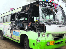 jagraon bus accident punjab roadways india truck tribune met saturday near tribuneindia