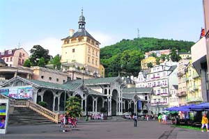 Market Colonnade is a Swiss-style white wooden structure